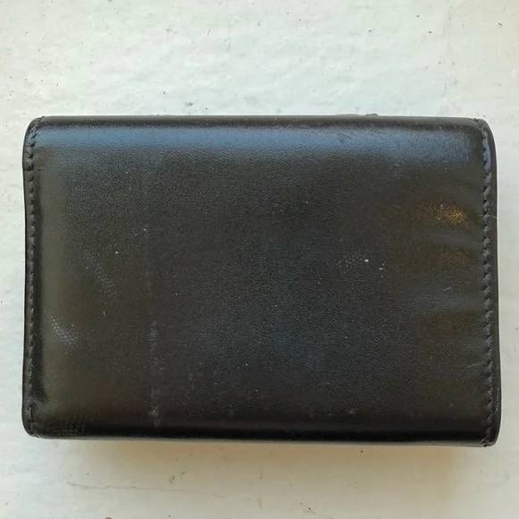 Balenciaga Hourglass Mini Black Calfskin Wallet with Gold Logo - Picture 9 of 15